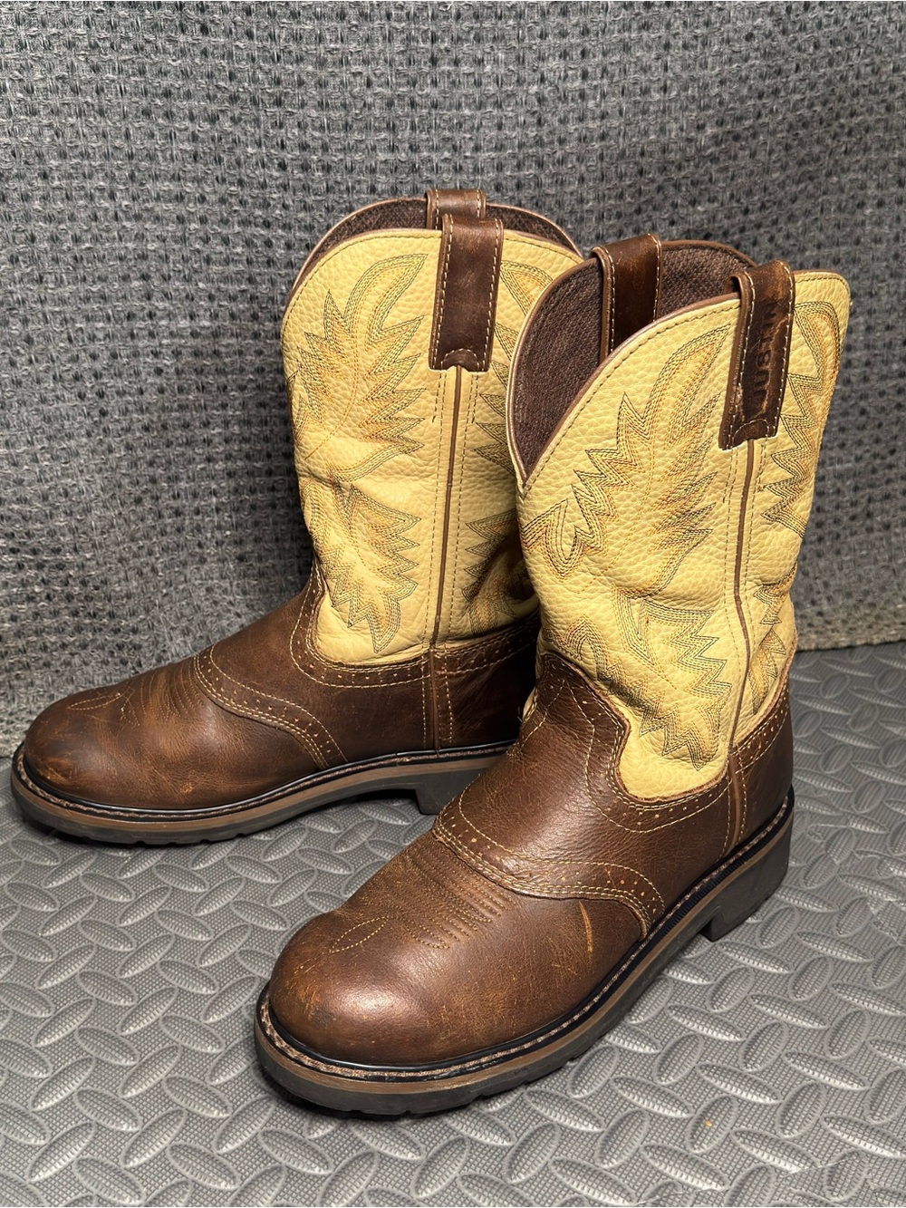 Justin Original Work Boots 11" Superintendent WK4660 Brown Leather Men Size 9D
